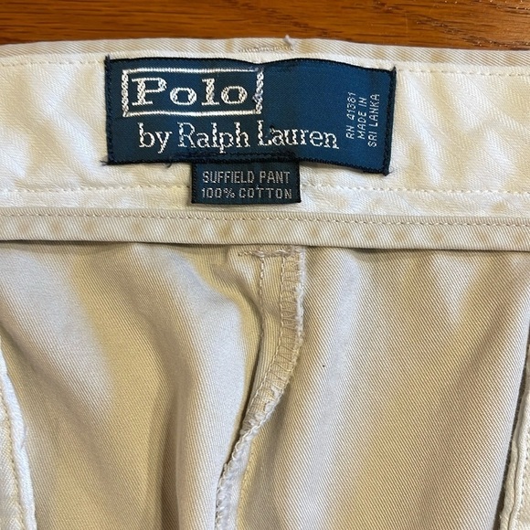 Polo khakis flat front  40/32 Suffield pant in soft 100% cotton - Picture 5 of 8